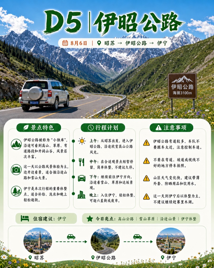 第 5 天行程图