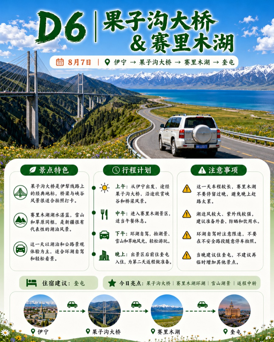 第 6 天行程图