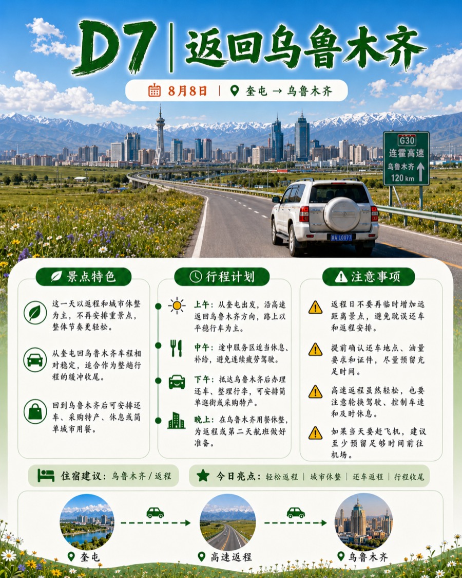 第 7 天行程图
